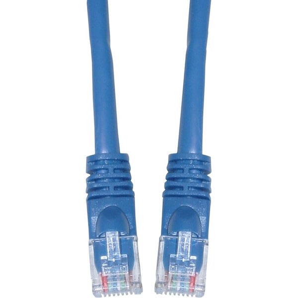 Cable Wholesale Cat5e Blue Copper Ethernet Patch Cable, Snagless/Molded Boot, POE Compliant, 1 foot 10X6-06101 - main