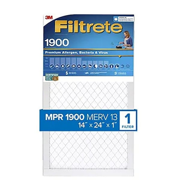 Filtrete Pleated Air Filter 1900MPR 14x24x1 UA23DC-4 - main