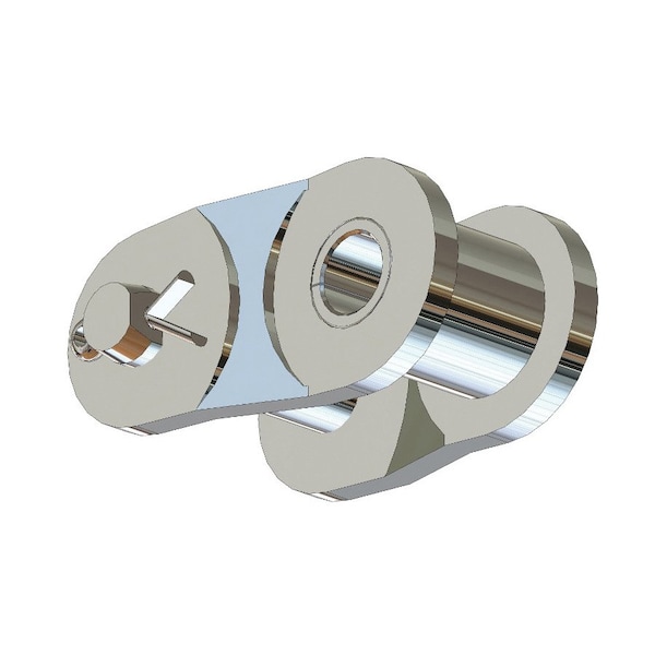 Senqcia Inspire Series SBR 40SSOL Single Strand Cottd Off Link, 40SS chain, .5P, .7 OAW, .156 Pin, 304SS S-40SSOL - main