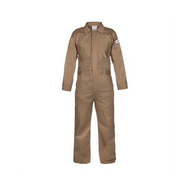 Lakeland Coverall, 4XL, Khaki, Cotton, 60 to 62 in Chest, 30 in L Inseam C08120-4X30 - main