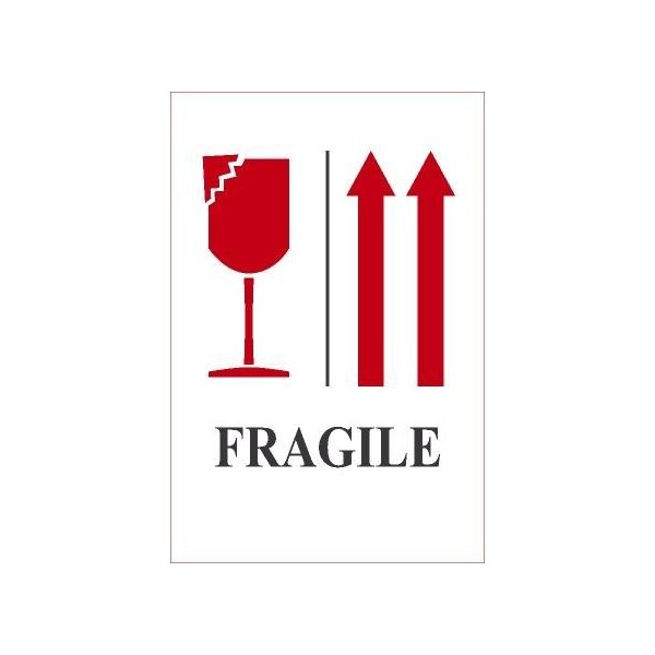 Nmc Up Arrows Fragile International Shipping Label, Graphic IHL8AL - main