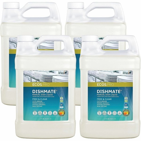 Ecos Pro Dishmate Manual Dish Liquid, 128 oz Bottle PL9721/04 - main