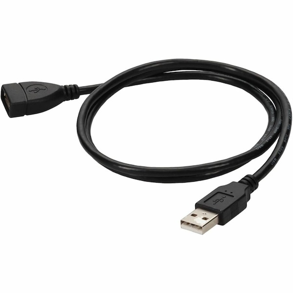 Add-On 5FT USB 2.0 A MALE TO FEMALE BLACK CABL USBEXTAA5MF - main