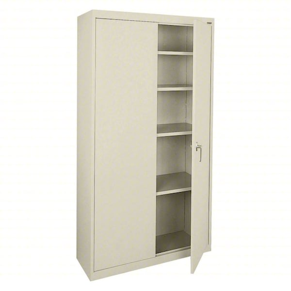 Sandusky Lee Storage Cabinet, 72 in H, 36 in W, 18 in D, Swing, Keyed, Putty, 4 Shelves VF41361872-07 - main