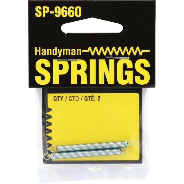 Prime-Line Handyman 0.020 Ga 5/32''x1-7/8'' Extension Spring, 2PK SP 9660 - main