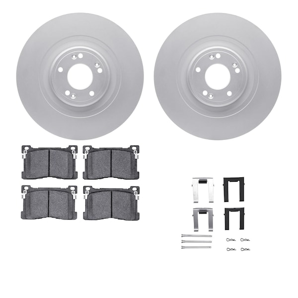 Dynamic Friction Co DFC GEOSPEC Coated Rotors with 5000 Brake Pads - Ceramic and Hardware 4512-03159 - main