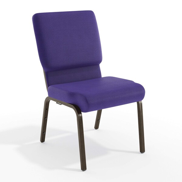 Flash Furniture Fabric Church Chair, Stackable, Purple XU-CH-60096-PU-GG - main