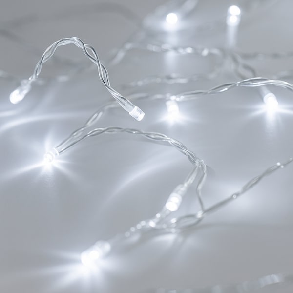 Elegani 10 LED Clear Cable String Lights - 3ft Mini Fairy Lights with Clear Wire, White Indoor Decorative Ph-600061-White - main