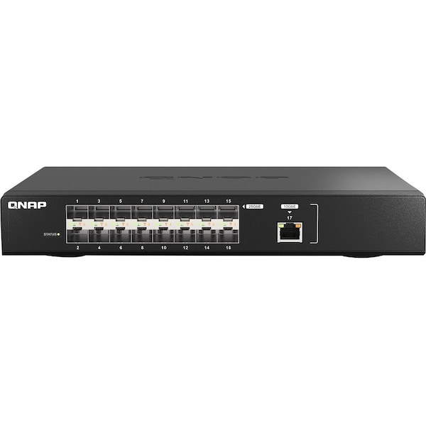 Qnap SWT QSW-M5216-1T-US PoE Managenent Switch 16PT 2.5GbE 2PT 10GbE SFP+ RTL QSW-M5216-1T-US - main
