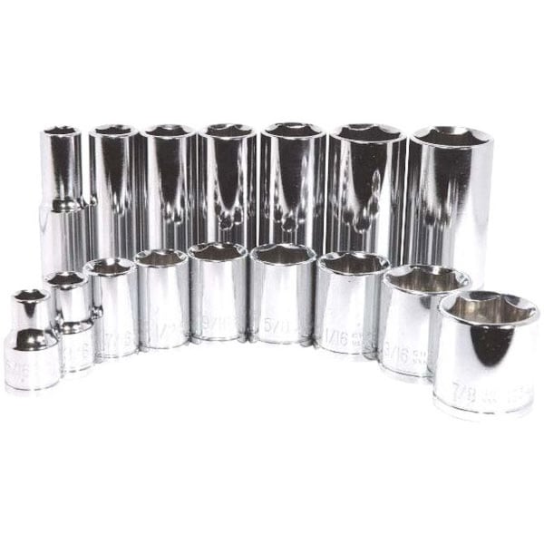 K-Tool International 3/8" Drive, 9/16" SAE Socket, Deep 6Pt, 9/16", 3/8"Dr KTI-22218 - main