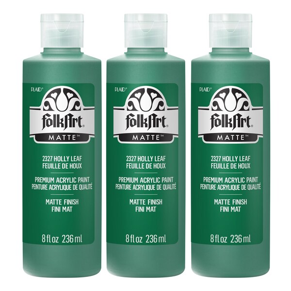 Folkart Acrylic Paint, Matte, Acrylic Base, Holly Leaf 2327 - main