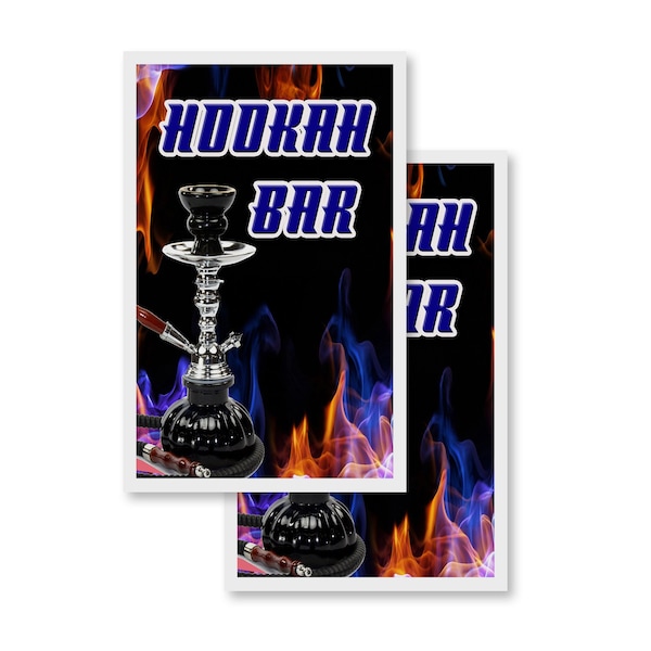 Signmission Hookah Bar, Vinyl Decals Only 24 Inch x 36 Inch, Vinyl Decal, 2PK DSB-2436-2PACK-Hookah Bar - main