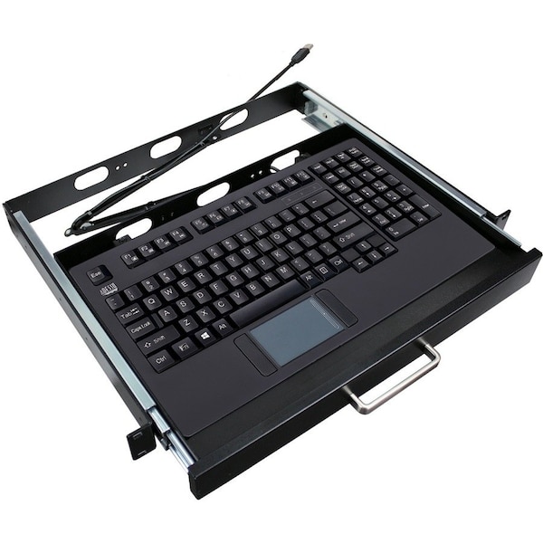 Adesso 1U RACKMOUNT DRAWER W/USB TOUCHPAD KB AKB-425UB-MRP - main