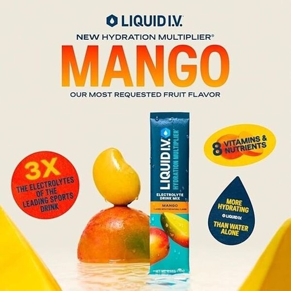 Liquid I.V. Mango Hydration Multiplier Electrolyte Drink Mix, 1.68 Ounce, 48PK LVM-0314 - main