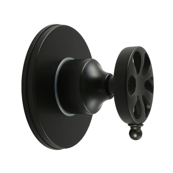 Kingston Brass Single-Handle Three-Way Diverter Valve with Round Trim Kit, Matte Black KS3030RX - main