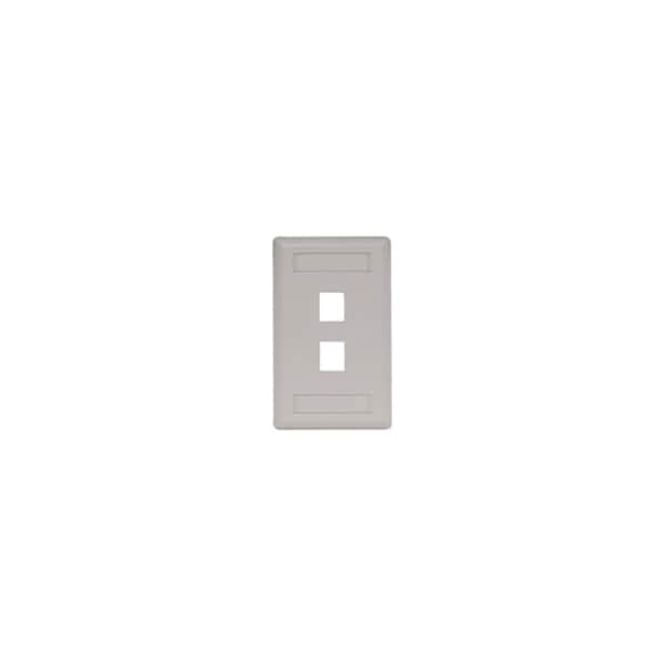 Hubbell Premise Wiring Hubbell 2-Socket IFP Faceplate - 2 x Socket(s) - 1-gang - Office White IFP12OW - main