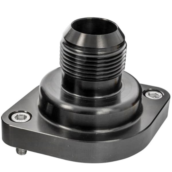 Billet Specialties BLK90900 LS Thermostat Housing with 16AN Male Nipple, Black BSPBLK90900 - main