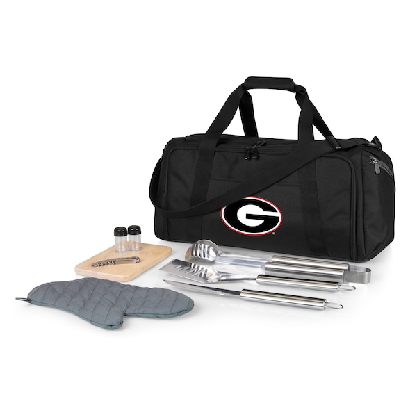 Picnic Time Family Of Brands NCAA Georgia Bulldogs BBQ Kit Grill Set & Cooler, BBQ Accessories 757-06-175-184-0 - main