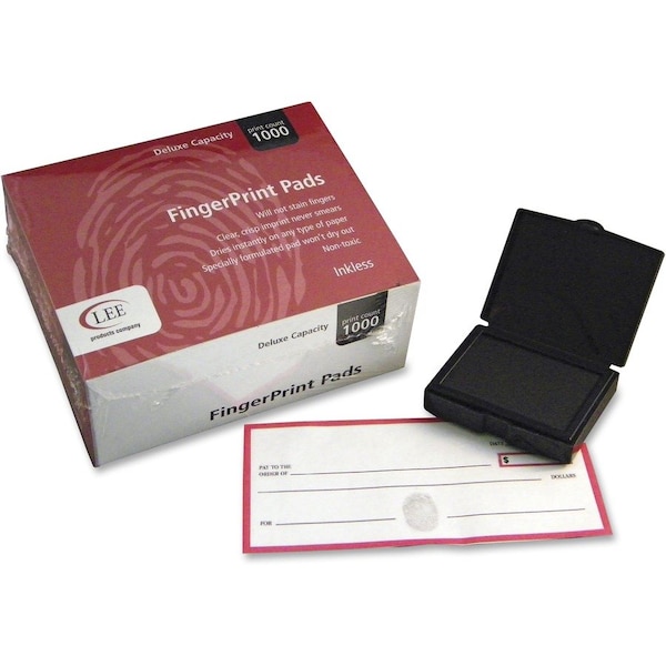 Lee Products Co LEE, Inkless Fingerprint Pad, 2 1/4 X 1 3/4, Black, Dozen 03127 - main