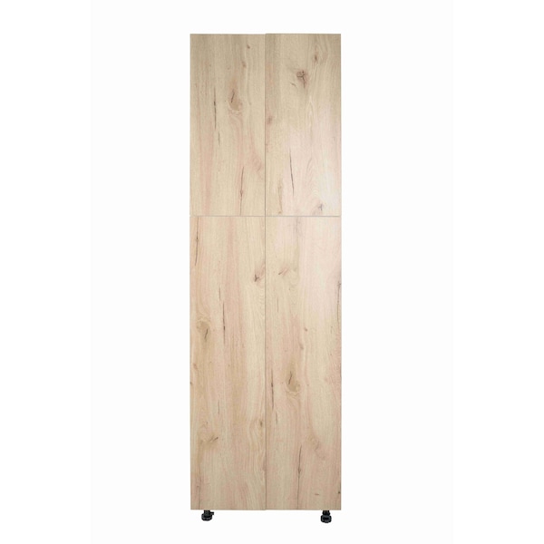 Cambridge Radiance 30 in. W x 24 in. D x 84 in. H Ready to Assemble Slab Pantry Kitchen Cabinet in Light Oak SA-TP3084-LO-KIT - main