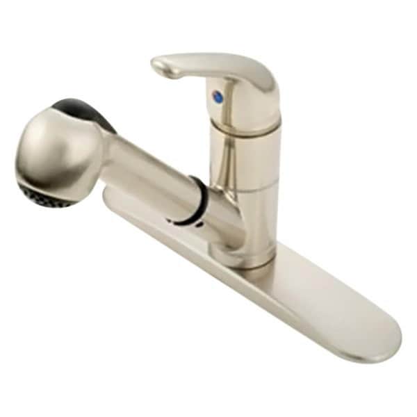 American Brass Metal PullOut Kitchen Faucet, Nickel AMBSL1000N-A - main