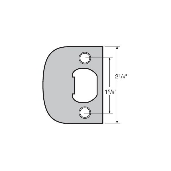 Kwikset Square Corner Full Lip Strike, Polished Chrome 83437-036 - main