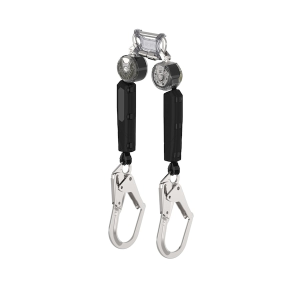 Msa Safety V-TEC WEB PFL, 6', twin-leg, 36CL small snaphook, twin link aluminum triple action carabiner (top) VTOHW-012-RF-A - main