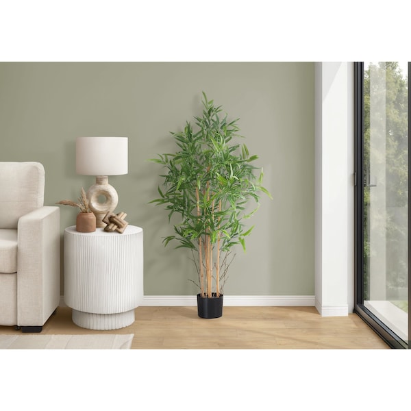 Monarch Specialties Artificial Plant, 50" Tall, Bamboo Tree, Indoor, Faux, Fake, Floor, Greenery, Potted, Decorative I 9563 - main