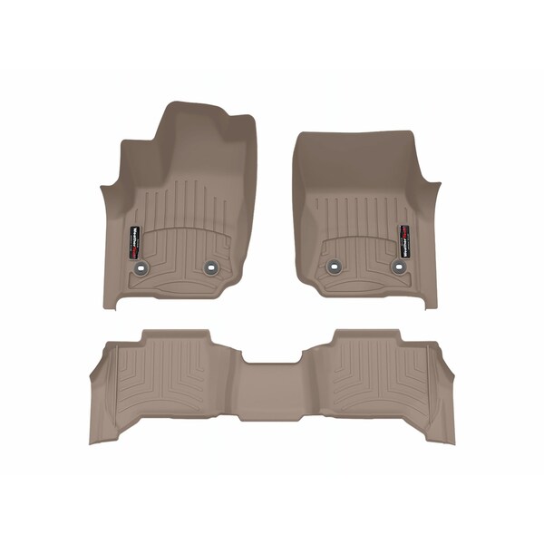 Weathertech Tan Front and Rear Floorliners, 2025 Toyota 4Runner 451919-1-2 - main