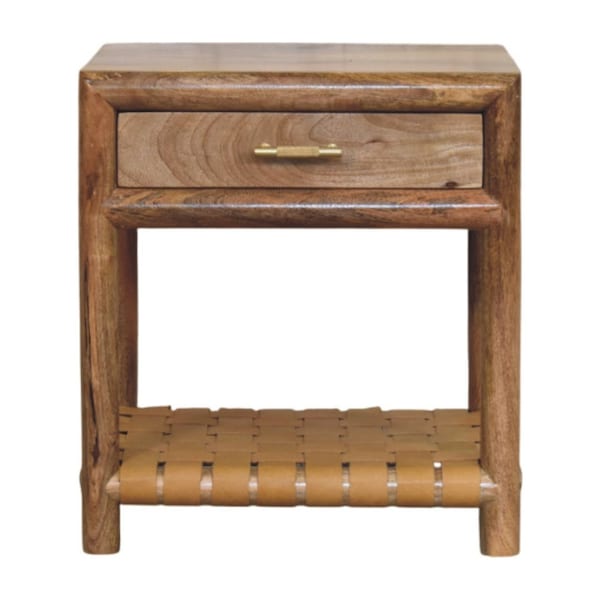 Homeroots 20" Brown Solid Wood One Drawer Nightstand 651836 - main