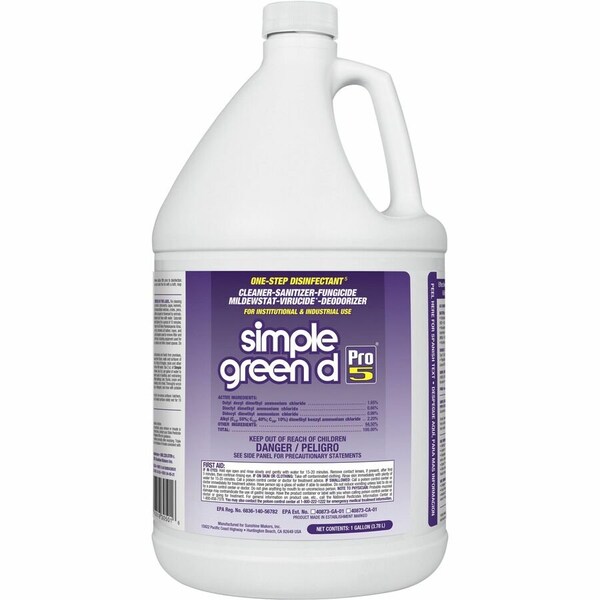 Sunshine Makers SimplGreen, D Pro 5 Disinfectant, 1 Gal Bottle 30501 - main