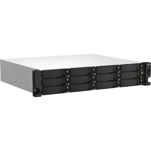 Qnap 2U 12-BAY NAS/ISCSI IP-SAN, INTEL CELERON 4C/4T UP TO 2.7GHZ, 8GB RAM ON- TS-1264U-RP-8G-US - main