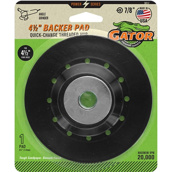 Gator Finishing 4.5 in. Power Angle Grinder Backer Pad, 20,000 RPM 3017 - main