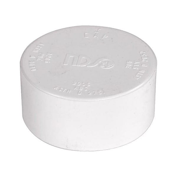 Plastic Trends NDS Schedule 35 3 in. Hub each X 3 in. D Hub PVC Drain Cap 1 pk 3P06 - main