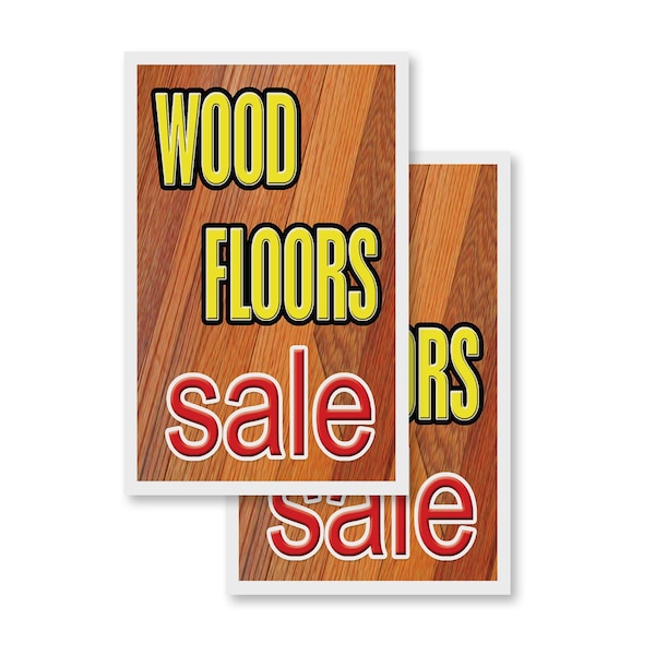 Signmission Wood Floors Sale, Vinyl Decals Only 24 Inch x 36 Inch, Vinyl Decal, 2PK DSB-2436-2PACK-Wood Floors Sale - main