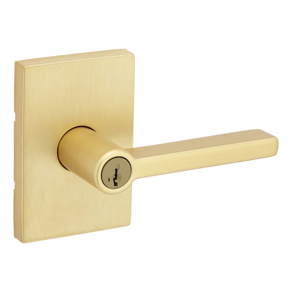 Kwikset Residential Door Levers Entry Reversible Satin Brass 740HFLRCT-4S - main