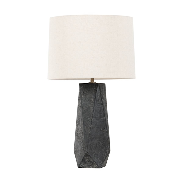 Troy Lighting Coronado 1 Light Table Lamp 17 In. Patina Brass/Ceramic Ash Black PTL1129-PBR/CHB - main