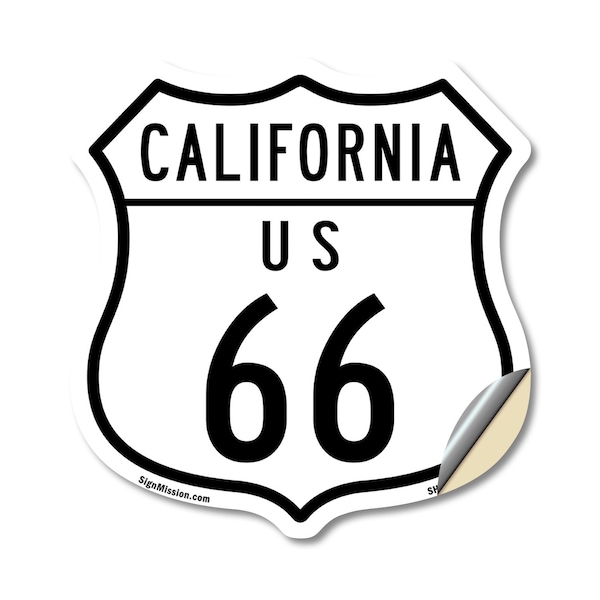 Signmission California Route Marker Shield Sign Us 6, 12 Inch X 12 Inch, Vinyl Decal SHI-D-12-371 - main