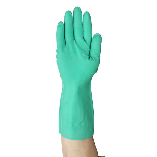 Ansell AlphaTec(R) Solvex Chemical Resistant Gloves, Nitrile, 13 in L, 11 mil, Green, 8, 1 PR 37-145 - main