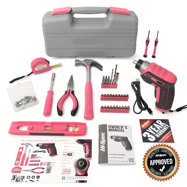 Edendirect Household Hand Tools, Tool Set - 35 Piece, Set Includes - Electric Screwdriver, Pliers IR-BT-CS31 - main
