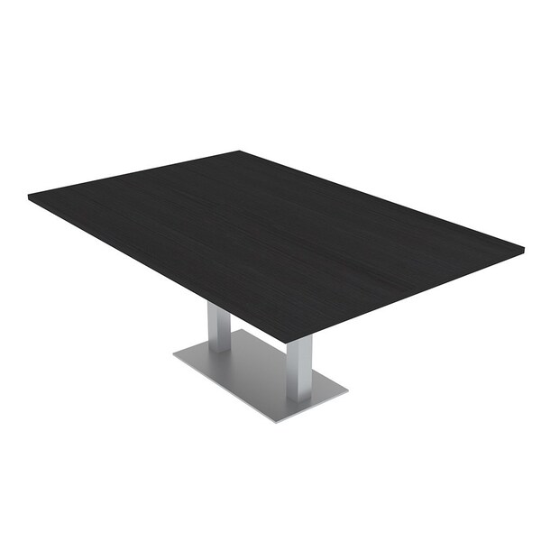Skutchi Designs Rectangle Conference Table With Power Unit, 48 in W, 84 in L, Black HAR-REC-48X84-DOU-U999ST19-NA - main