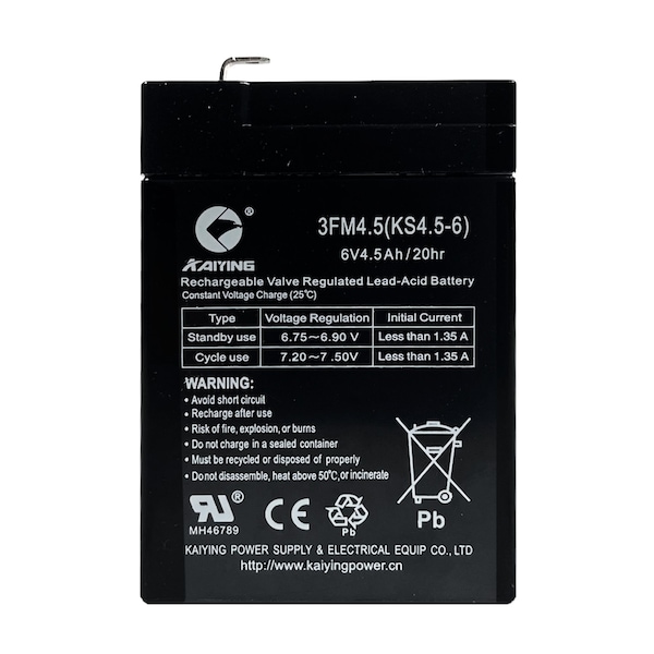 Tree 6 Volt 4.5Ah Rechargeable Sealed Lead Acid Battery, Replacement Batteries 6v 4.5Ah Lead-Acid Battery - main