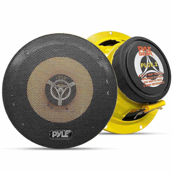 Pyle PyleCar Two Way Speaker System - 6.5 Inch, 240W, 4 Ohm, Mid Tweeter, Fits Standard OEM -PLG6.2 PLG6.2 - main