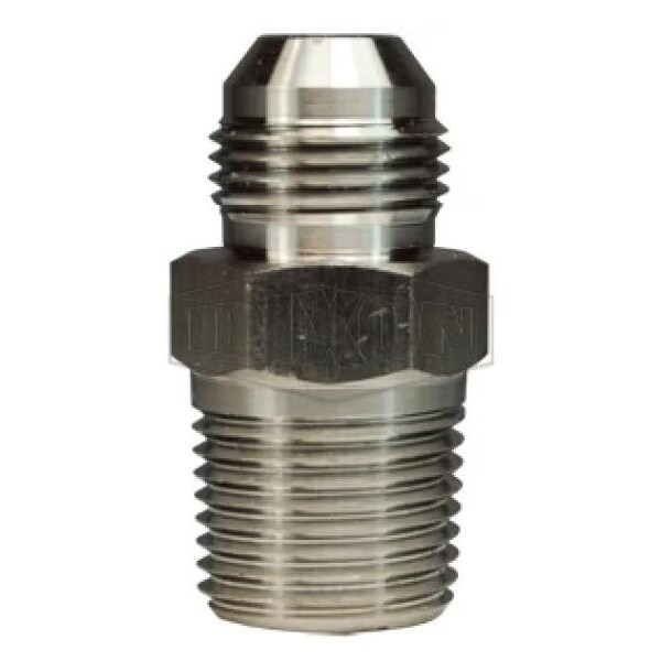 Dixon The Right Connection Flare to Pipe Adapter, 9/16-18 x 3/8-18 Nominal, 37Deg Male JIC Flare x Male NP SS2404-6-6 - main