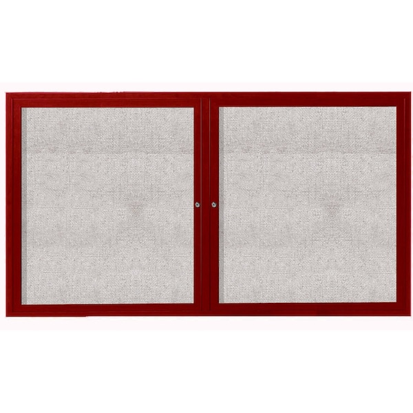 Aarco Outdoor Enclosed Bulletin Board w/ Al Wood Look Finish, Cherry Wood Look, 36''Hx60''W ODCCW3660R - main