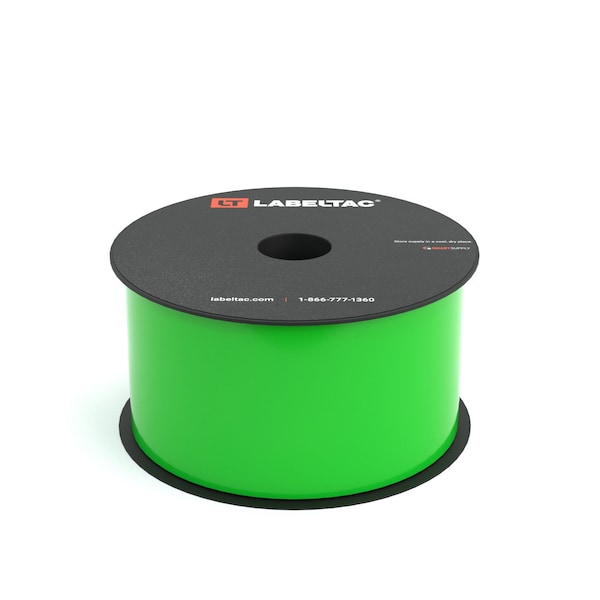 Labeltac LabelTac 4 and Pro Model High Performance 10-Year Vinyl Supply 2.5in x 150ft, Hi-Vis Green LT2522HP - main