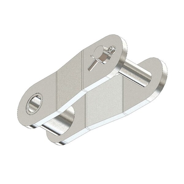 Senqcia Hi-Max Conveyor Series Double Pitch Cottd Off Link, C2040NP chain, 1P, .85 OAW, .156 Pin, Stl C2040NPHMOL - main