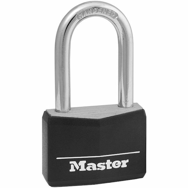 Master Lock Padlock, Keyed Different Key, Large Shackle, 1/4 in Dia Shackle, 1-1/2 in H Shackle, Steel Shackle 141DLF - main