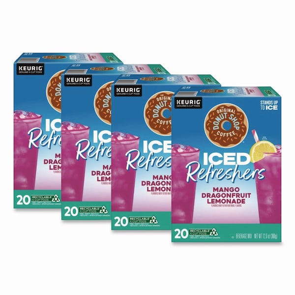 The Original Donut Shop ICED Refreshers K-Cup Pods, Mango Dragonfruit Lemonade, 80PK 5000382824 - main