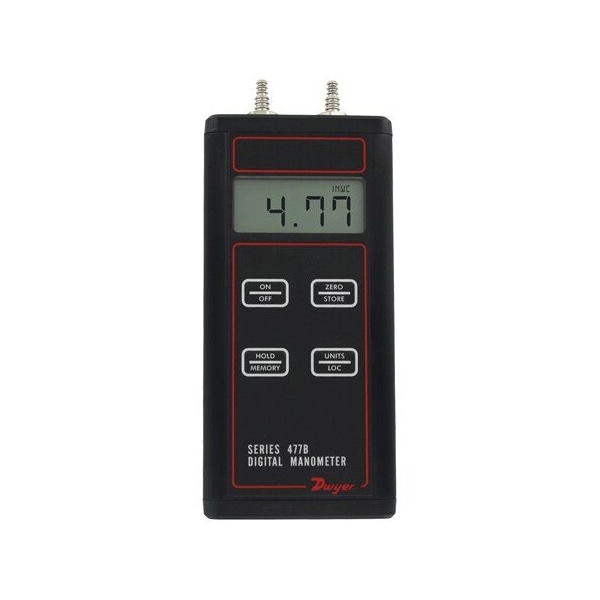 Dwyer Instruments Digital Manometer, LCD, 3 psig, Barb 477B-1 - main